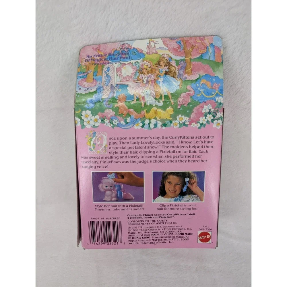 Lady Lovely Locks and The PixieTails Pinky Paws Curly Kittens 1988 Mattel